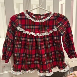 Little Me Red Plaid Holiday Sleepwear